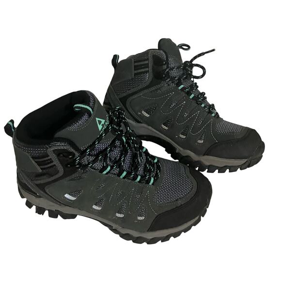 Ascend Traverse-W Women's 7 Hiking Boots Leather Upper VGUC Mint Green Gray - Picture 2 of 12